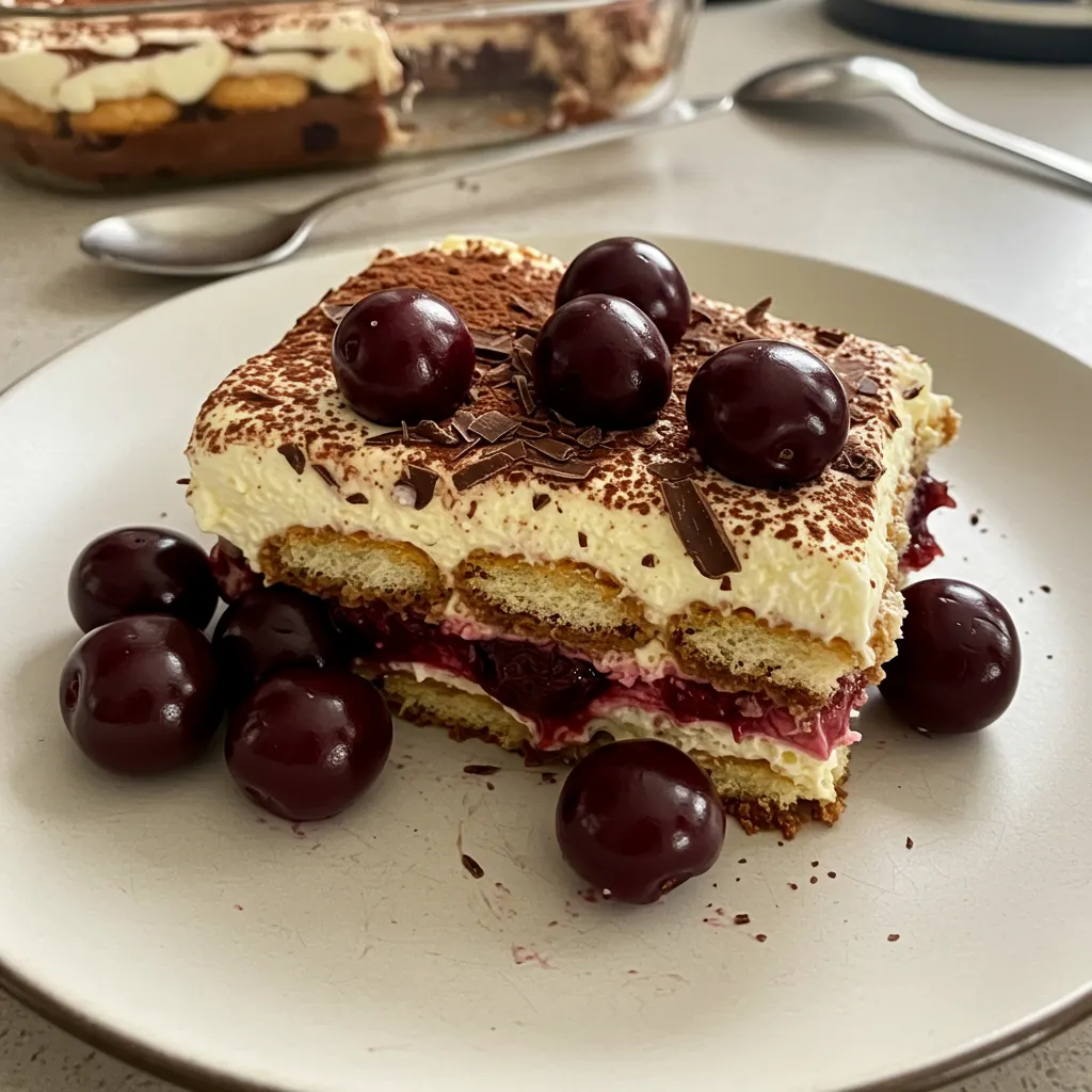 Black Forest Tiramisu: Ultimate Elegant Cherry-Chocolate Italian Dessert Perfection - secondary view